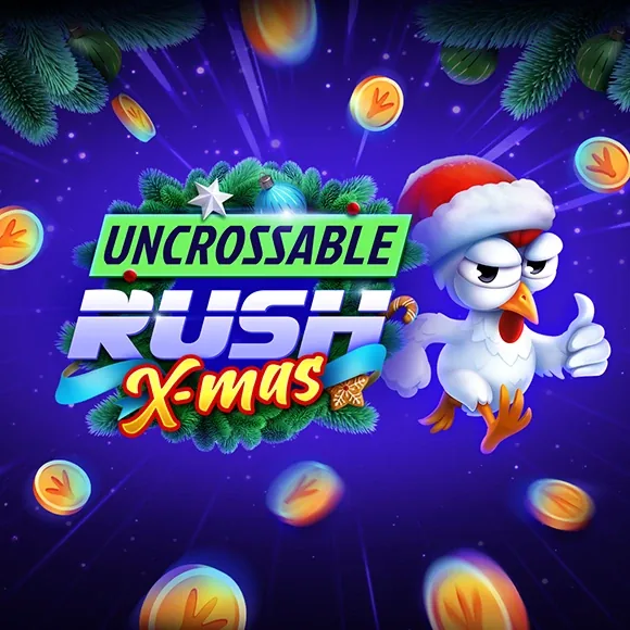 Uncrossable Rush X-mas: Eggwina con gorro de Santa y logo festivo